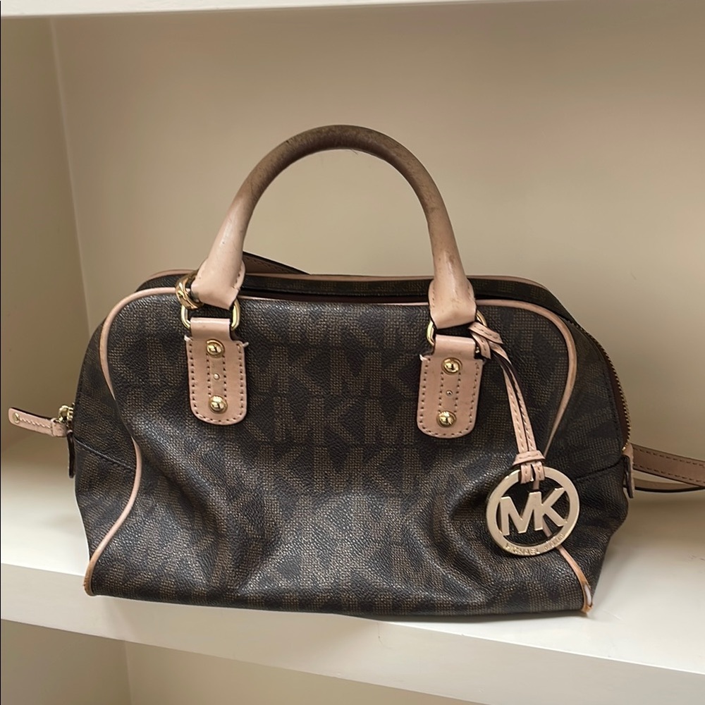 Michael Kors Brown and Tan Satchel